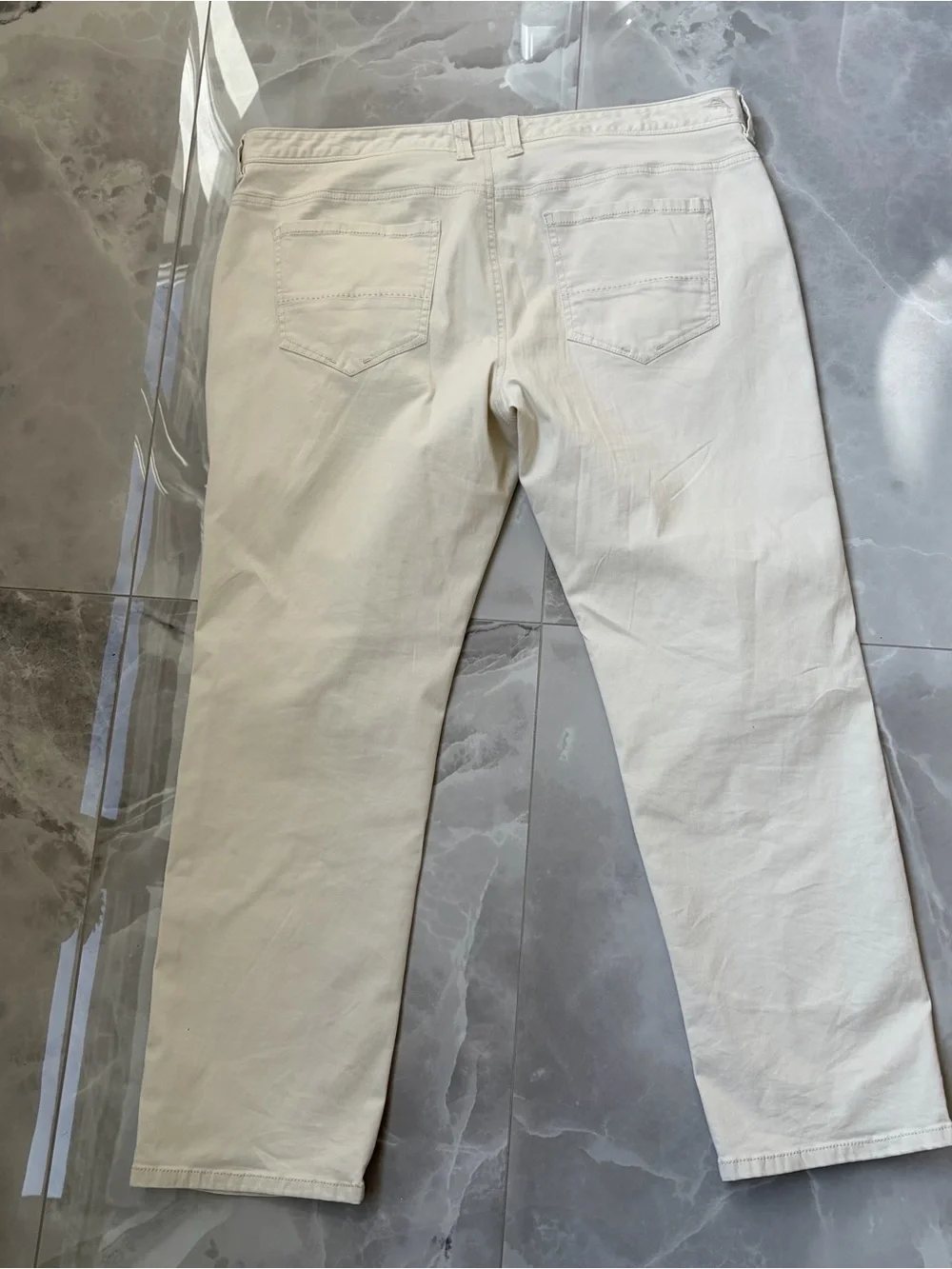 $138 Tommy Bahama Mens 40x30 Boracay Flat Front Chino Pants in Bleached Sand